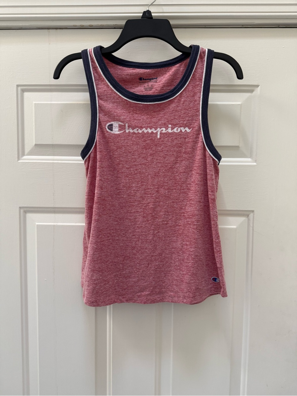 Champion Rose Heather Athletic Tank with Navy Trim